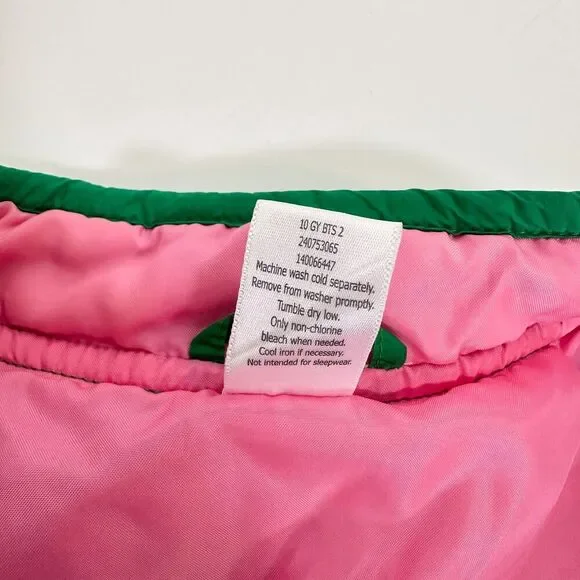 Vintage Gymboree Kelly Green Full Zip Diamond Quilted Vest Sz 6-7 Dog Embroidery - Picture 6 of 6